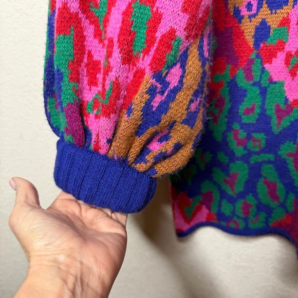 FARM Rio Mixed Leopard Pop Sweater Dress - Picture 7 of 11